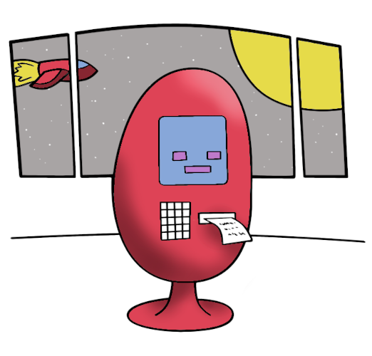 Robot on a space ship.